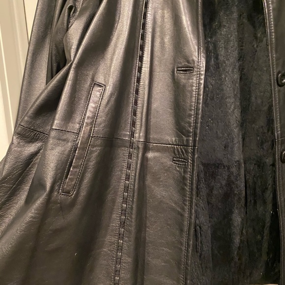 Kluger Genuine Leather 3/4 Length Swing Coat - Picture 4 of 6